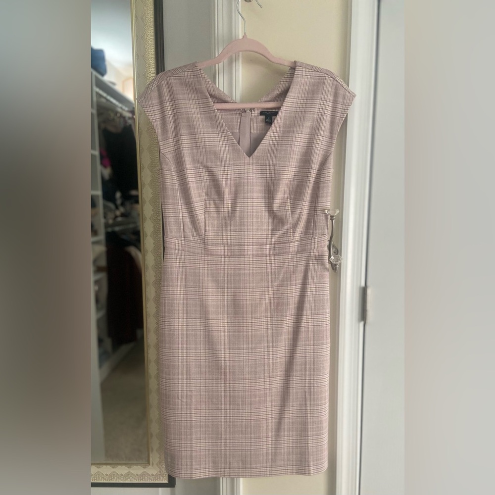 Elegant Pink Plaid Dress